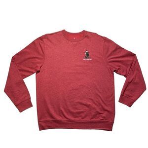 Disney Parks Mickey Mouse Santa Long Sleeve Shirt Red Unisex Size Large